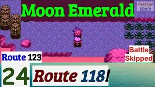 Pokemon Moon Emerald Part 24 Exploring Route 118 & 123 | GBA Rom Hack