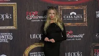 Hailey Clauson attends 'Darren Dzienciol&rsquo;s Haunted Hotel' red carpet