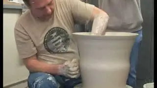 Claudio Reginato throwing the widest bowl possible.