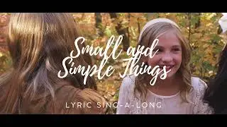 Small and Simple Things Lyric Video