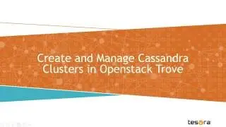 Create and Manage Cassandra Clusters