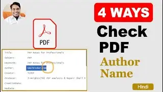 4 Ways Check Author Name PDF File | Find Name In PDF Free File Free