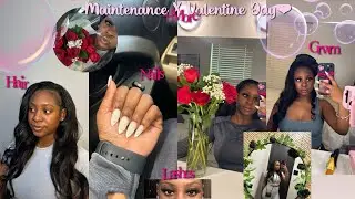 Maintenance X Valentines Day Vlog| GRWM + Hair + LASHES(new lash tech) + NAILS/FEET + eyebrows +MORE