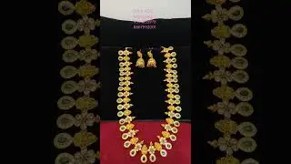 long haram with green Kemp and Kemp stone's #shorts #premiumqualityjewelry #bridals #matte #diamond
