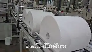 High quality automatic 300mm diameter maxi roll tissue paper band saw cutting machine#cuttingmachine