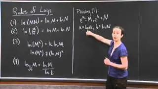 Правила логарифмов | MIT 18.01SC Исчисление с одной переменной, осень 2010 г.