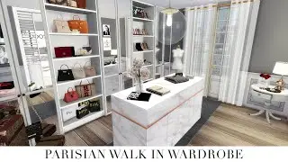 PINK PARISIAN WALK IN WARDROBE | SIMS 4 SPEED BUILD | CC LINKS