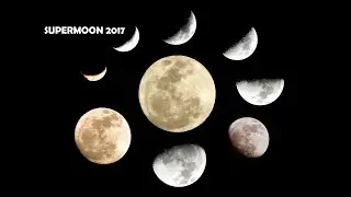 Supermoon, 2017, Showing different stages from New moon to Full moon (23rd Nov - 3rd Dec, 2017)
