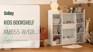 Детская книжная полка SoBuy | Хранение игрушек | Детский книжный шкаф | Книжная полка | Хранение ...