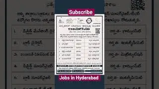 Jobs in Hyderabad #jobs #shorts #ytshorts #challengersteam