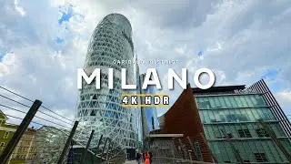 Cloudy 4K Walk in Milan | Garibaldi District, Gioia, Gae Aulenti & Vertical Forest | 60fps POV
