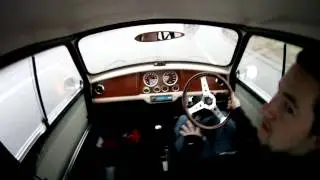 VTEC Mini Cooper 1967 B16A  Crazy rain driving
