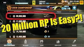 How Easy Is It To Get 20 Million RP Per Crew Season? | CSR Racing 2