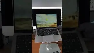 360&deg; Rotating Ergonomic Multi-Angle Height Adjustable Aluminum Apple Laptop Stand #Apple #shorts