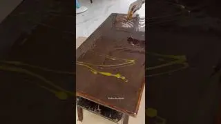 Old coffee table makeover with resin #resinart #shortsindia @creative_doc_adyasha #shorts