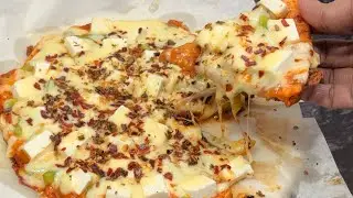 Quick Iftar Recipe | Paneer Bread Pizza | Crispy, Cheesy Paneer Bread Pizza 😍