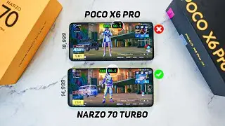 Realme Narzo 70 Turbo vs Poco X6 Pro Bgmi Test with Fps Meter | 90fps bgmi phone under 20,000 🔥
