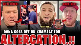 Dana GOES OFF on Khamzat Chimaev FOR ALTERCATION! | Gaethje GOT HEATED on Ray Longo!