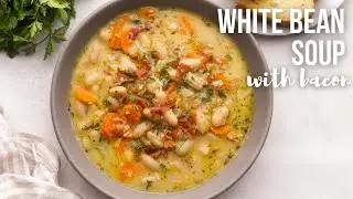 White Bean Soup with Bacon l The Recipe Rebel