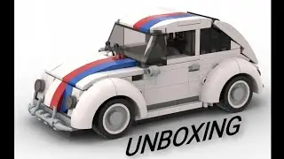 Modbrix 108513 Klassischer Kleinwagen mit Rallyestreifen Unboxing