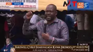 Jirongo Made Musalia Mudavadi na Wetangula Lakini Wamemuacha in his Death!Caleb Amisi Says!
