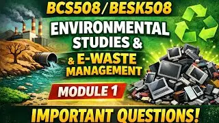 BCS508 / BESK508 Экология | Важные вопросы модуля 1 | Экзамен VTU #vtu #vtuexams