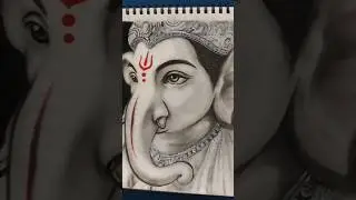 POV- ॐ गं गणपतये नमः ॥🙏🛕🪔| Lord Ganesh Sketch| Part-2 |#shorts#yt shorts#art