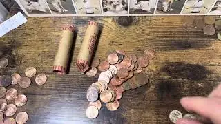 Short penny hunt. 5 rolls looking for copper and wheat cents 