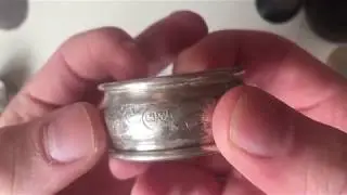 Antique Silver Napkin Ring Hallmarks 1935 J&R Griffin Chester