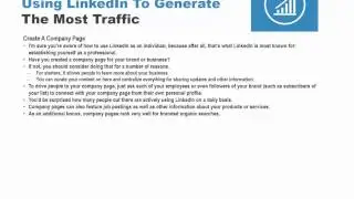 LINKEDIN TRAFFIC GENERATION VIDEO 1