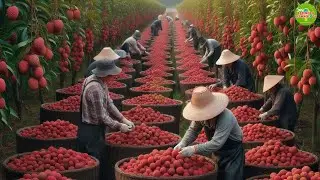 China: The World&rsquo;s Largest Producer of Lychees 🍒 | Amazing Lychee Farming | China Lychee Farming