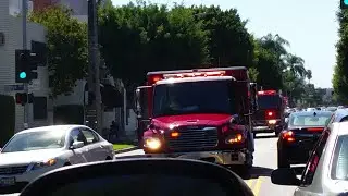 Culver City Fire Dept. Rescue 3 & Engine 1 Code 3