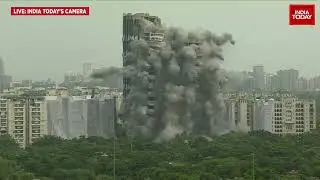 Noida Twin Towers Demolished | Supertech Twin tower blast
