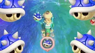 3DS Rainbow Road but the only item is the blue shell