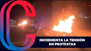 Incrementa la tensi&oacute;n en protestas en San Quint&iacute;n contra Gobierno de Miriam Cano