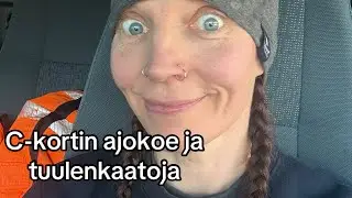 Kuorma-auton ajokoe ja tuulenkaatoja