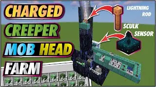 Minecraft 1.17+ CHARGED CREEPER Farm | Easy, Upgradable
