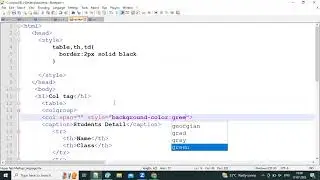How to use col tag in table using HTML | HTML col tag