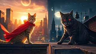 Ai cat stroy  The Epic Battle of Hero Cat vs Villain Cat | A Tale of Courage and Redemption#HeroCat