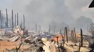 Chahsat kuki village burnt by Tangkhul Naga