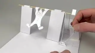 String twister pop-up card combo experiment