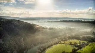 Morning Fog Drone Flight Cornwall