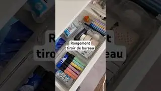 J&rsquo;organise mon tiroir de bureau ✨ #rangement #organisation #aesthetic