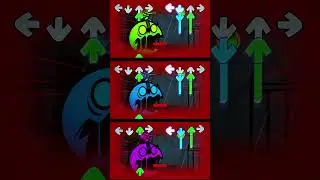 FNF Geometry Dash V1 vs V2 vs V3 Friday Night Funkin' (FIRE IN THE HOLE) #fnf