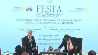 PDG Sandip Agarwalla in conversation with Rotary International President Francesco Arezzo 20251109