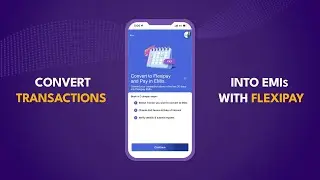 Convert your transactions into easy EMIs with Flexipay on the SBI Card Mobile App.