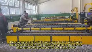 Factory Price Fully Automatic Double Wire Mesh Chain Link Fence Weaving Machine #fencemachine