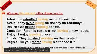 Unit 1 - Grammar -  Gerund - part 1