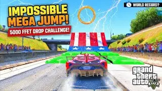 ​🚀 IMPOSSIBLE Mega Jump! | 5000 FEET Drop Challenge with Supercar! | World Record Attempt