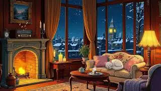 Soft Night Ambience In A Cozy Living Room Wrapped In Smooth Vintage Jazz 1930s